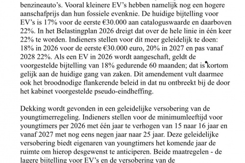 Verrassing! In 2026 toch lage bijtelling elektrische auto, youngtimer de klos!